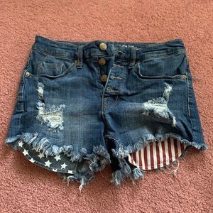 Mossimo High Rise American Flag shorts